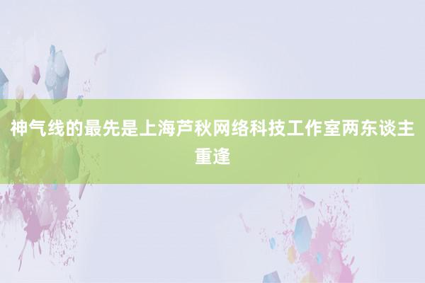 神气线的最先是上海芦秋网络科技工作室两东谈主重逢